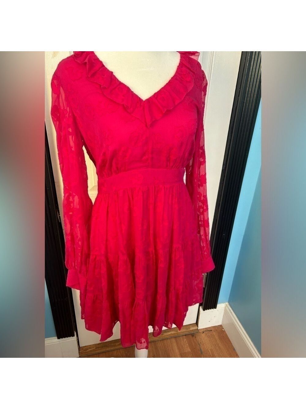 Kate spade floral clip chiffon mini dress